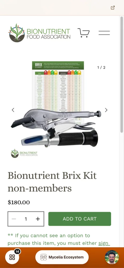Bionutrient Brix Kit, opened from inside Mycelia